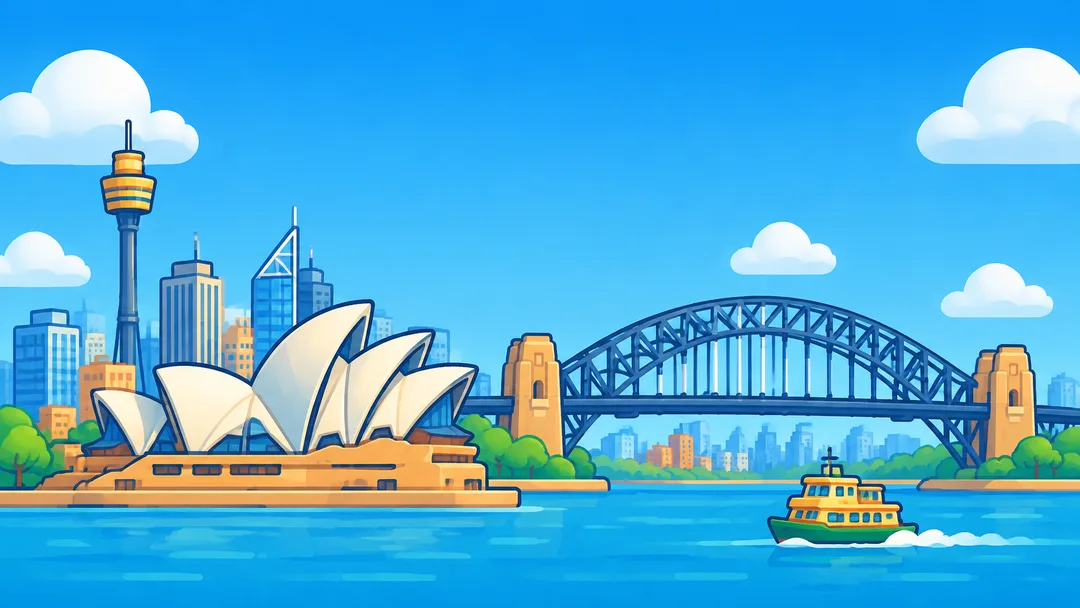 Sydney skyline illustration